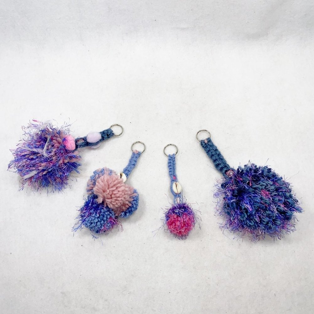 Pastel Fuzzy Key-chains Bundle - Picture 2 of 9